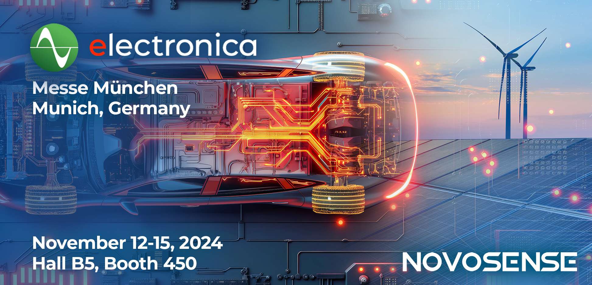 NOVOSENSEは、インテリジェントカー、電動化、産業制御に関する最新の研究開発成果をelectronica 2024に発表